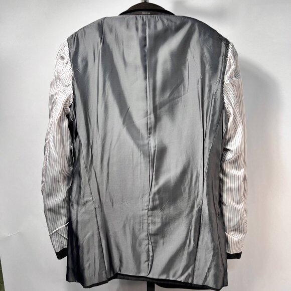 ERMENEGILDO ZEGNA Pin Stripe Two-Piece Wool Suit Trofeo 600 Gray 48R Italy - Picture 6 of 15